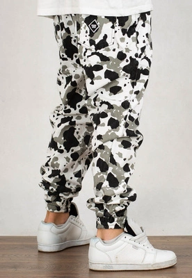 Spodnie Patriotic Romb Camo Chino szaro białe moro