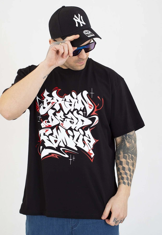 T-shirt Brain Dead Familia Graffiti czarny
