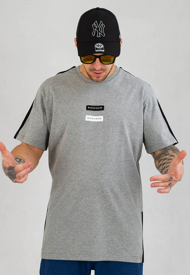 T-shirt B.O.R. Biuro Ochrony Rapu Premium BORCrew Lines szary