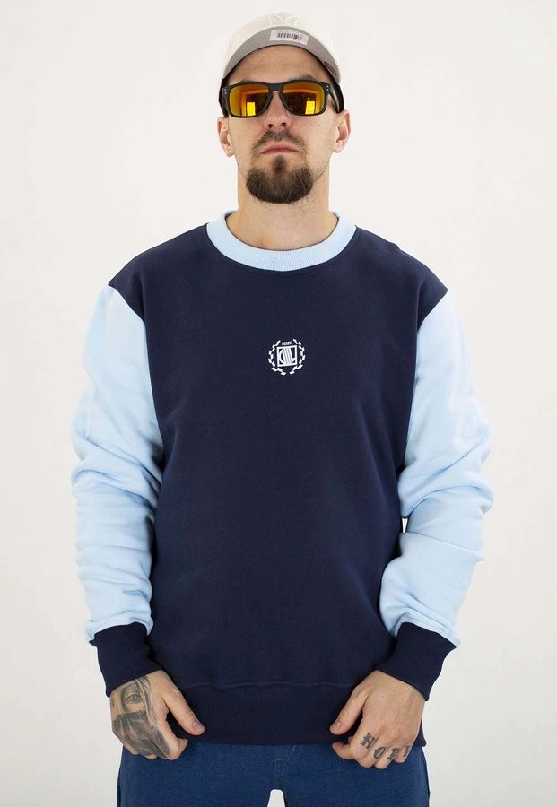 Bluza Diil Bez Kaptura Small Double granatowo błękitna