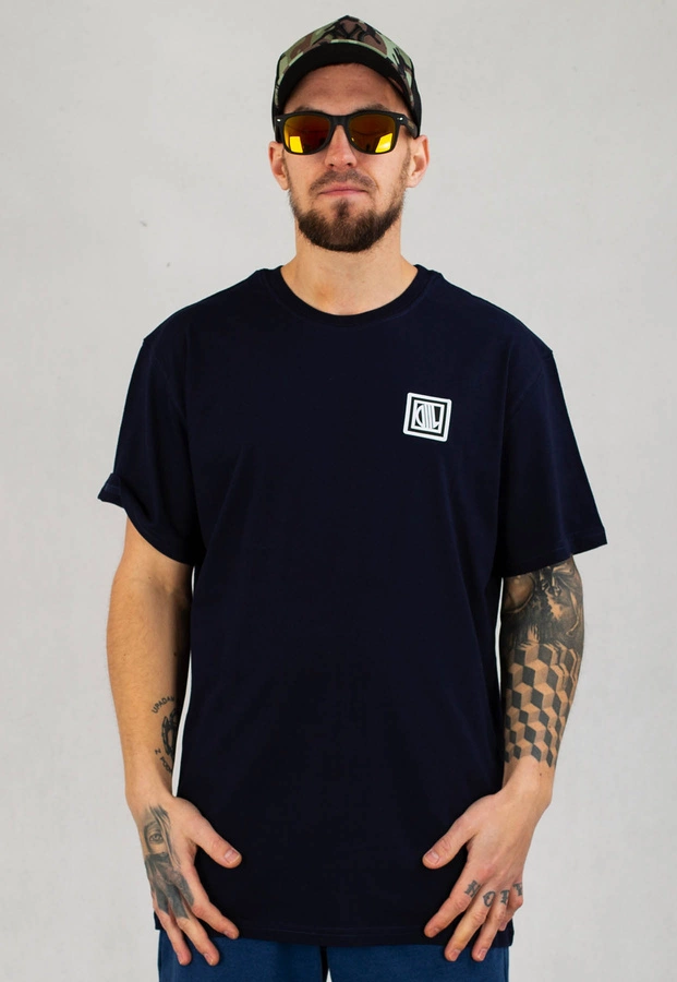 T-shirt Diil Small Square granatowy