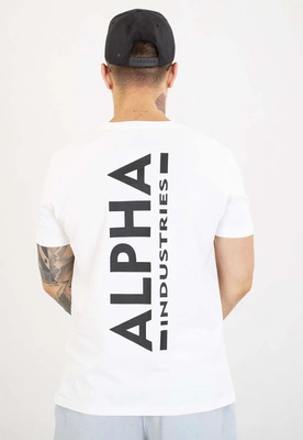 T-shirt Alpha Industries Back Print 128507 biały