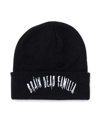 Czapka Brain Dead Familia Zimowa Lettering czarna