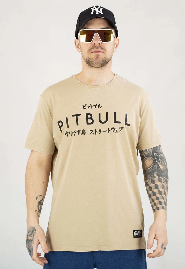 T-shirt Pit Bull Denim Washed 190 Bravery sand