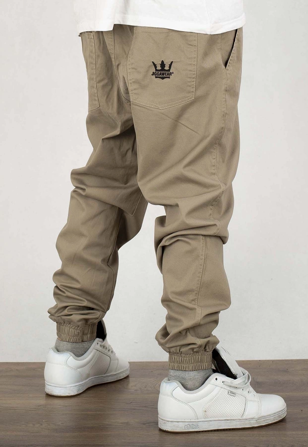 Spodnie Jigga Wear Crown Jogger jasno brązowe