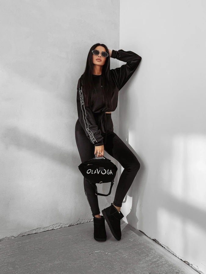 Komplet Olavoga Velvet Aura czarny