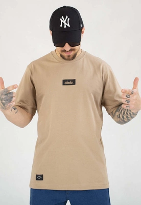 T-shirt Elade Box Logo 3D beżowy