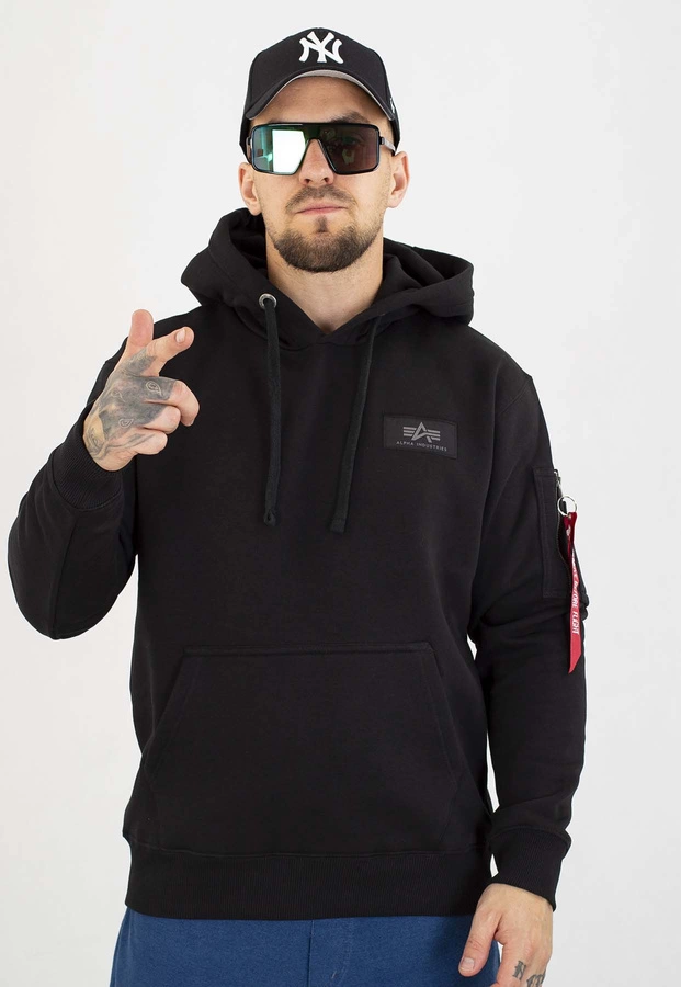 Bluza Alpha Industries Z Kapturem Back Print Camo 178318CP czarna biała camo