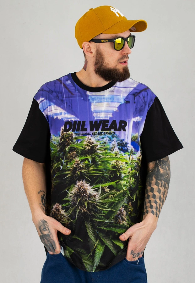 T-shirt Diil Plant Fullprint czarny