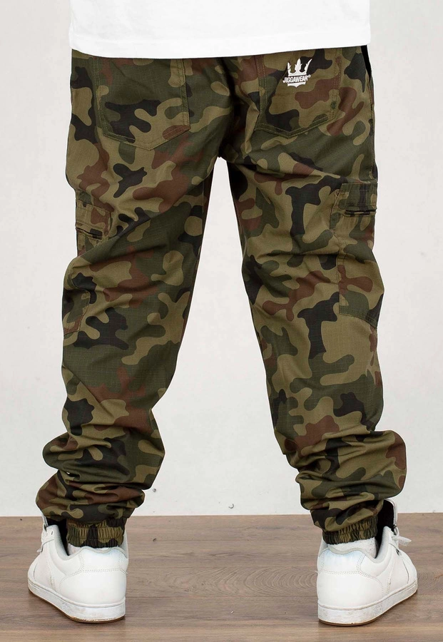 Spodnie Jigga Wear Crown Ripstop Cargo woodland camo