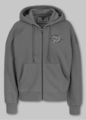 Bluza Pit Bull Z Kapturem Washed Manzanita Heart ZIP szara