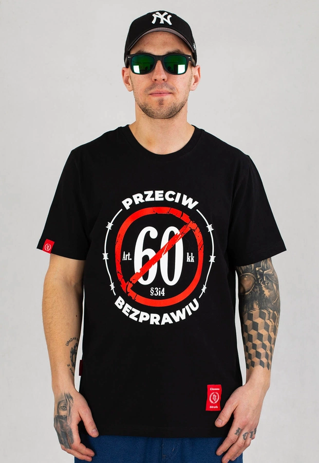 T-shirt Ciemna Strefa Przeciw Bezprawiu czarny