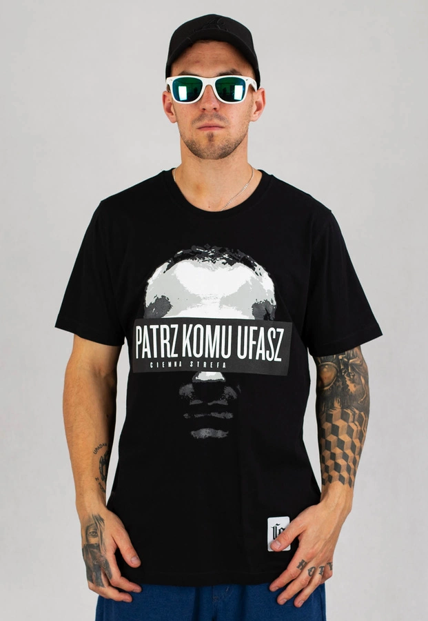 T-shirt Ciemna Strefa Patrz Komu Ufasz czarny