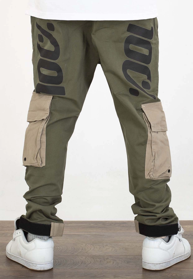 Spodnie Stoprocent Joggery Doublesto oliwkowo beżowe