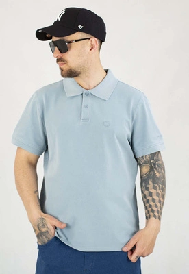 T-shirt Polo Pit Bull Washed Pique Small Logo blue