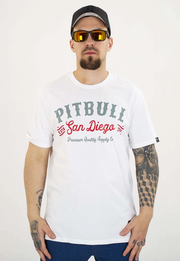 T-shirt Pit Bull Strenght&Respect white