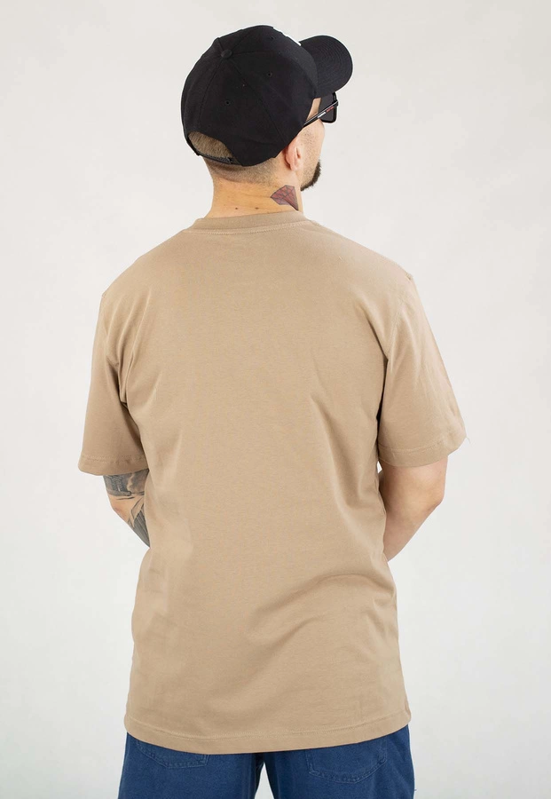 T-shirt Elade Box Logo 3D beżowy