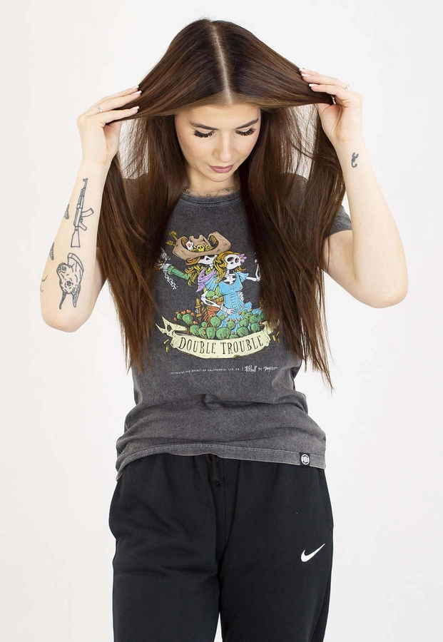 T-Shirt Pit Bull Doubletrouble 190 washed grey