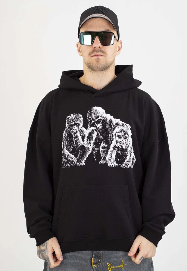 Bluza Stoprocent Z Kapturem Baby Gorilla czarna