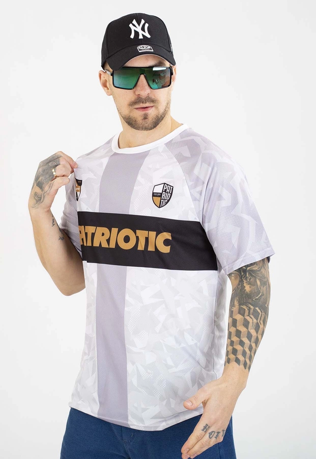 T-shirt Patriotic Football Gold biały