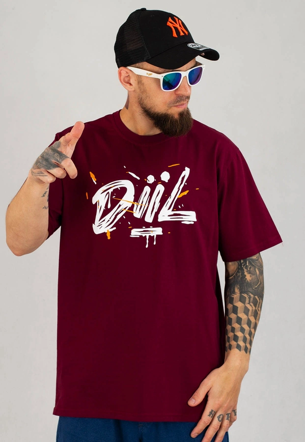 T-shirt Diil Splash bordowy