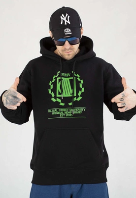 Bluza Diil Z Kapturem Laur czarno zielona