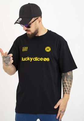 T-shirt Lucky Dice Baggy Lucky Dice Represent czarno żółty