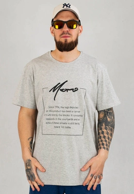 T-shirt Moro Sport Moro Nadruk jasno szary