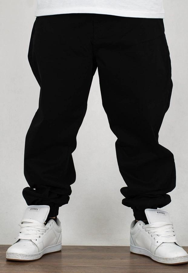 Spodnie Moro Sport Joggery Medium Baseball Leather czarne materiałowe