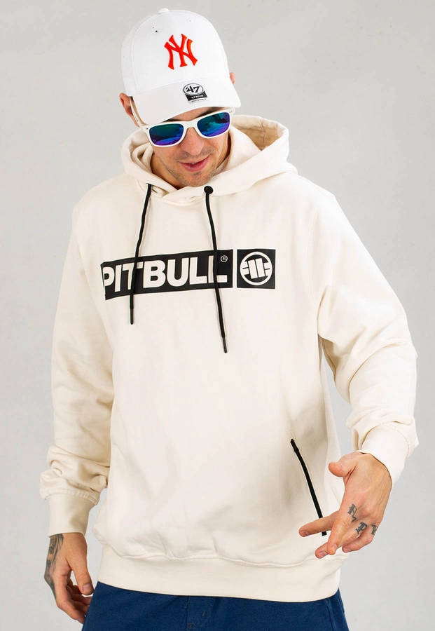 Bluza Pit Bull Z Kapturem Terry Group Hilltop beżowa