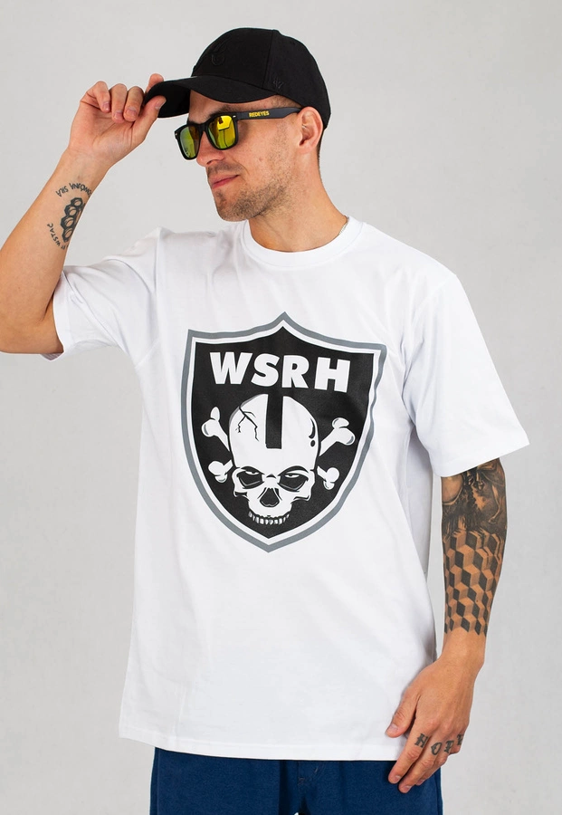 T-shirt WSRH Shield biały