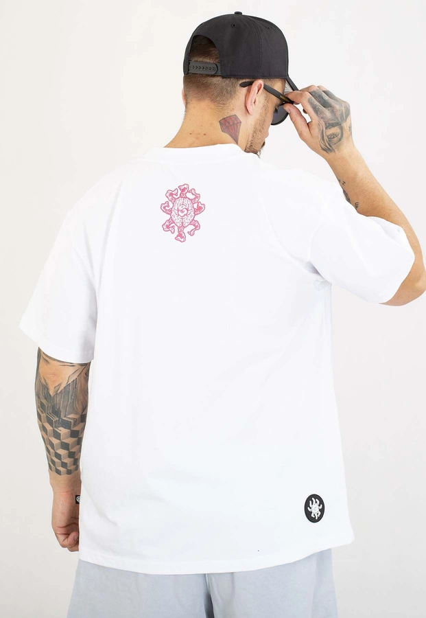 T-shirt Brain Dead Familia Shark biały