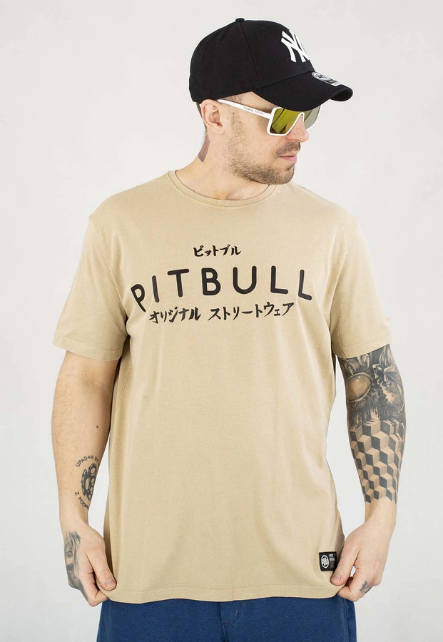 T-shirt Pit Bull Denim Washed 190 Bravery sand