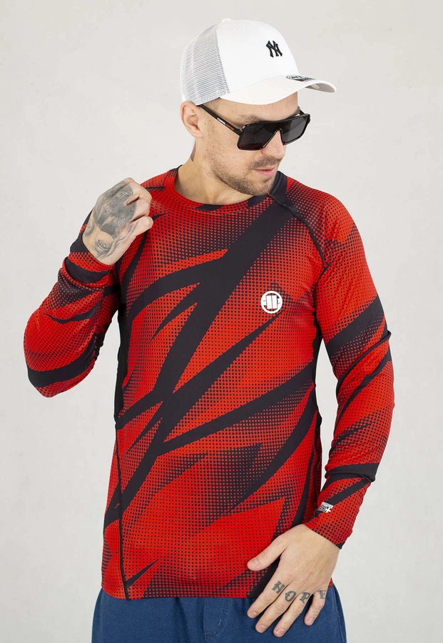 Longsleeve Pit Bull Sportowy Rashguard Dot Camo II czerwony