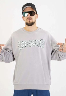 Bluza Prosto Bez Kaptura Graffiti sprana szara