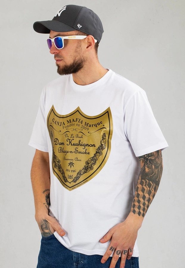 T-shirt Ganja Mafia Dom biały