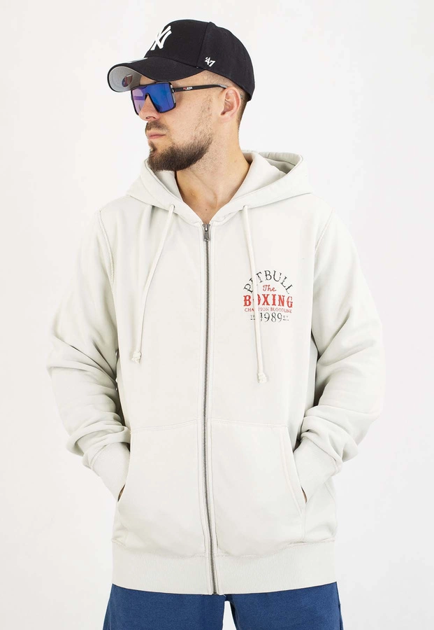 Bluza Pit Bull Z Kapturem ZIP Champion Bloodline white stone