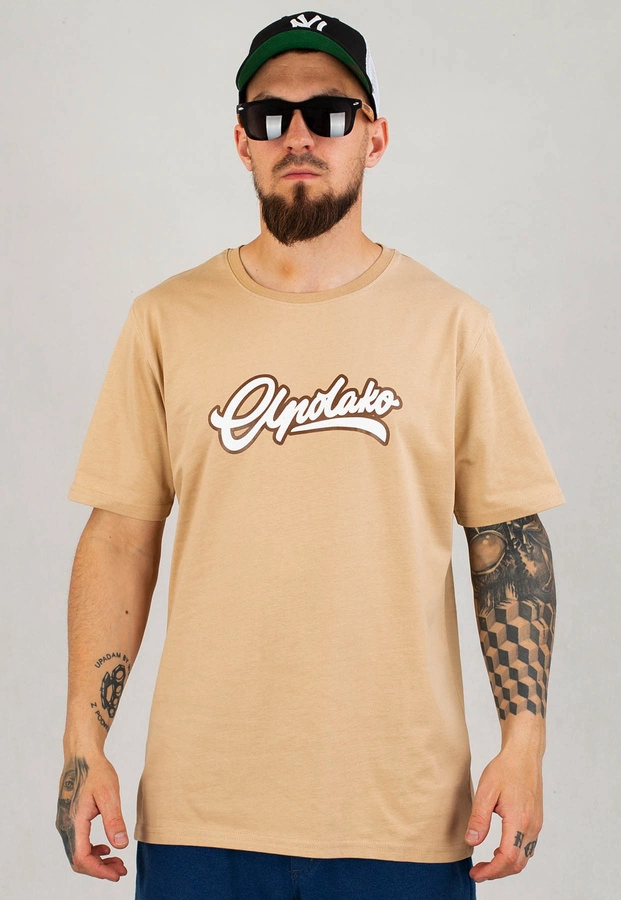 T-shirt El Polako Classic Outline brązowy