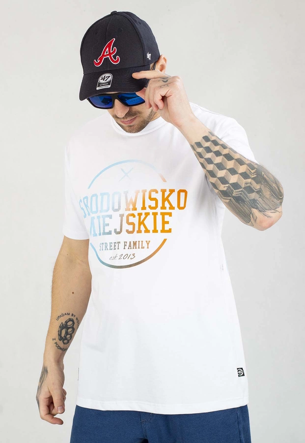 T-shirt Środowisko Miejskie Theme 2.0 biało niebieska