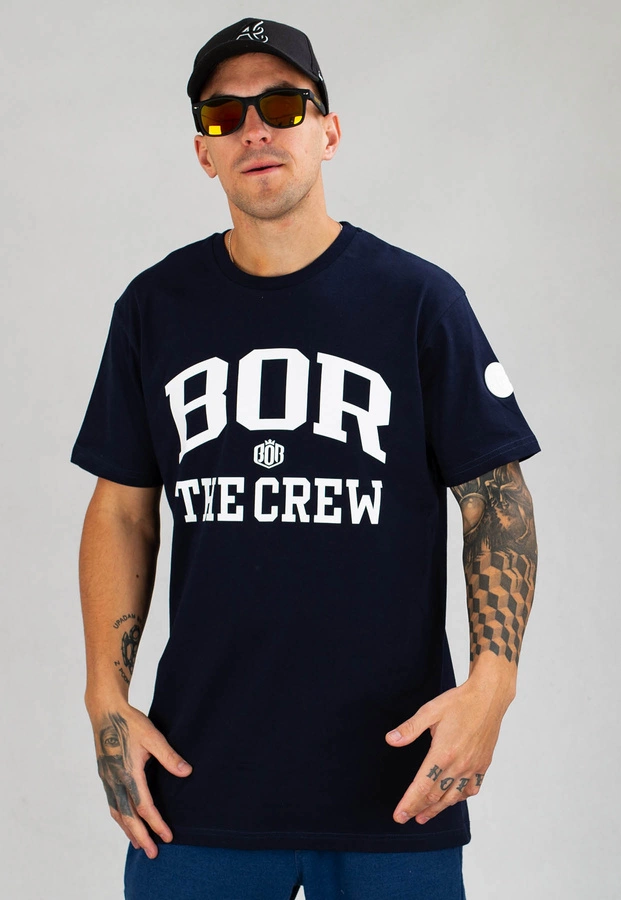 T-shirt B.O.R. Biuro Ochrony Rapu The Crew granatowy