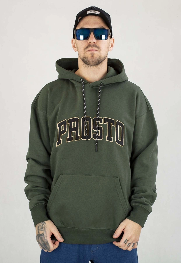 Bluza Prosto Z kapturem College99 ciemno zielona