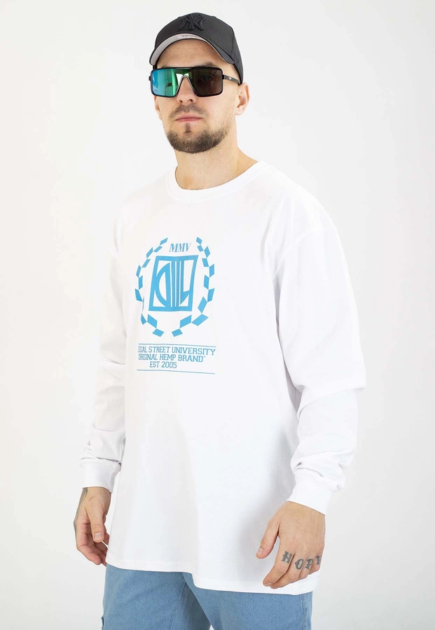 Longsleeve Diil Laur biało niebieski