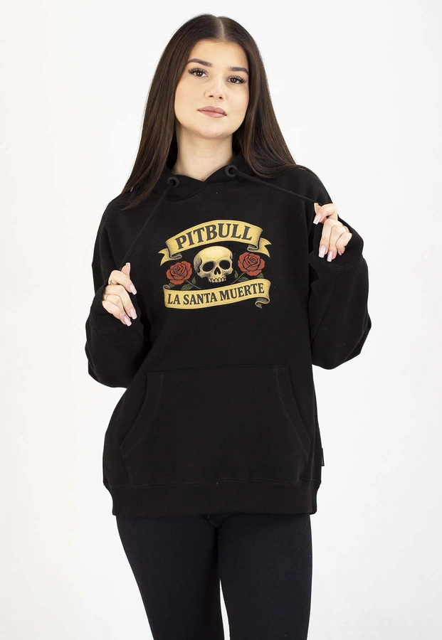 Bluza Pit Bull Z Kapturem Oversize La Santa Muerte czarna