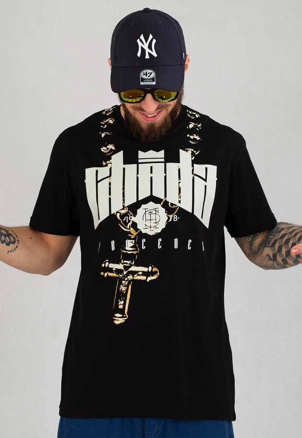 T-shirt Chada Chain czarny