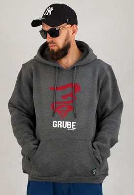 Bluza Grube Lolo Z Kapturem Dymek Print grafitowa