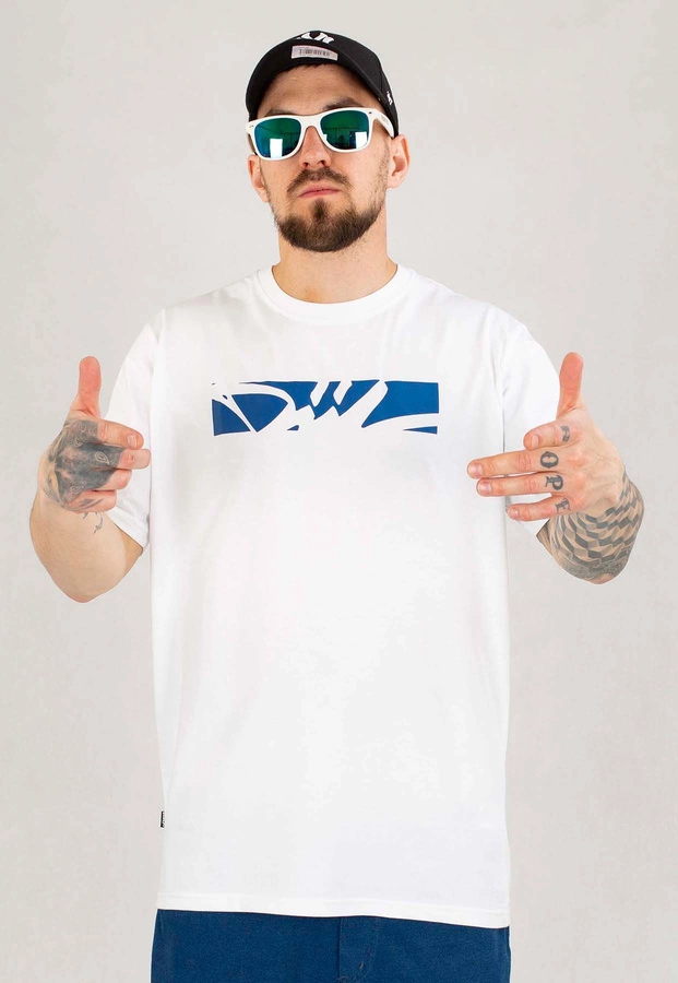 T-shirt Diil Frame biało niebieski