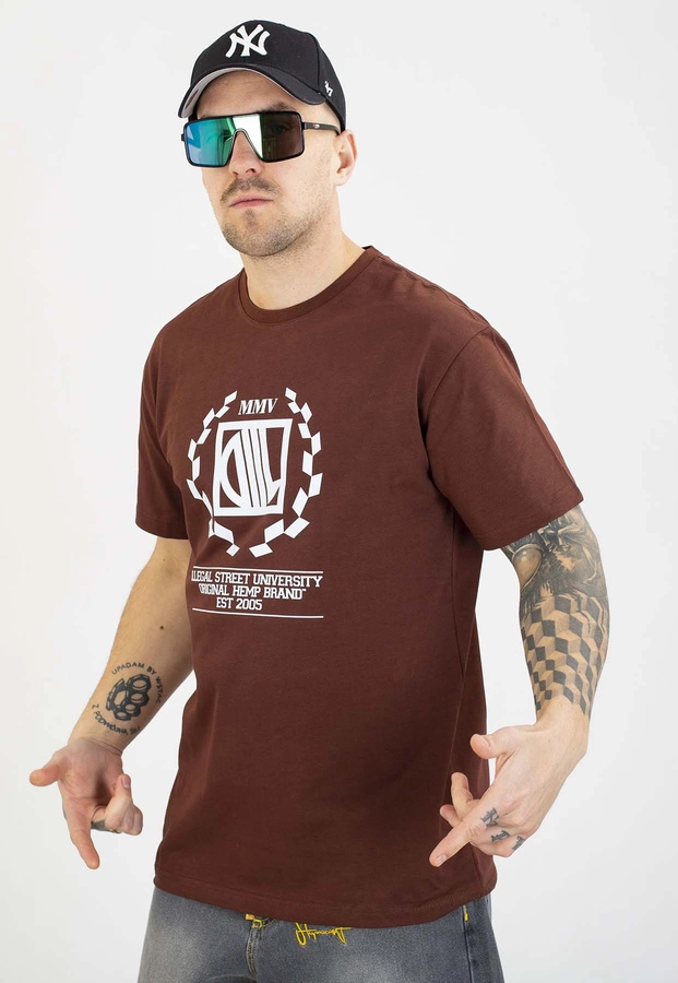 T-shirt Diil Laur brązowy