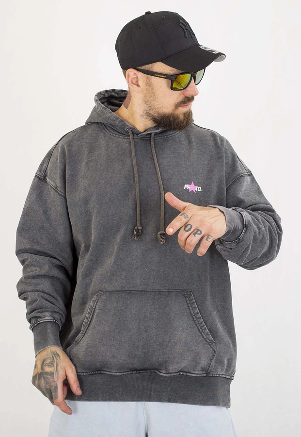 Bluza Prosto Z kapturem Washed99 grafitowa