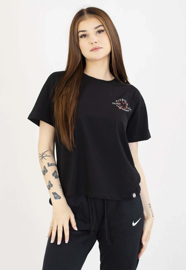 T-Shirt Pit Bull Oversize Heart 170 black