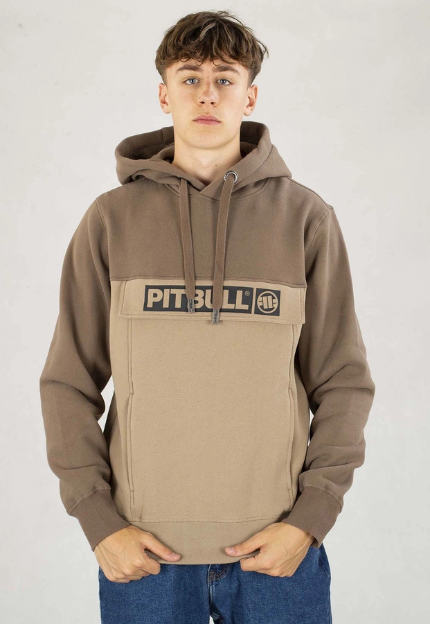 Bluza Pit Bull Z Kapturem Two-Color Hilltop brązowo piaskowa